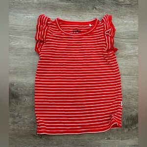 Little Sleepies Flutter Tee Red Stripe 18-24 months
